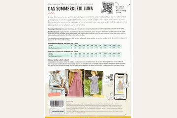 Papierschnittmuster "Sommerkleid Juna" von Lybstes (Gr. 56-122)